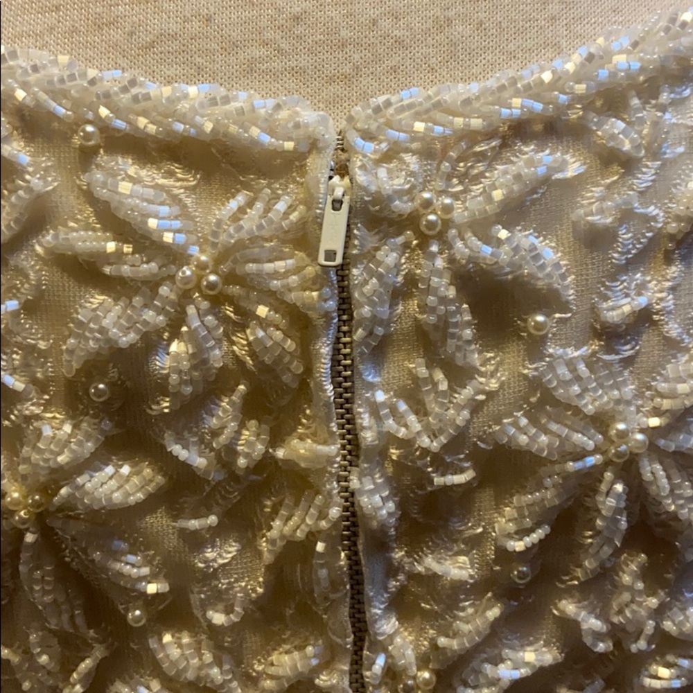 White Sequence Formal Blouse - image 4